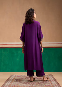 Plum Pheran Kurta Set