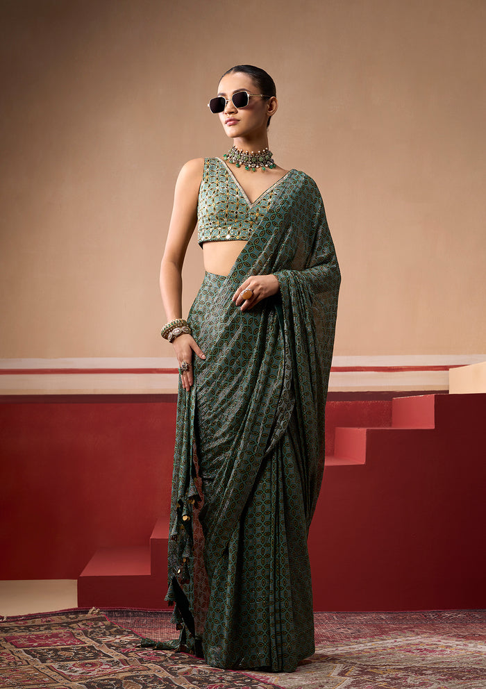 Sindh Emerald Saree Set