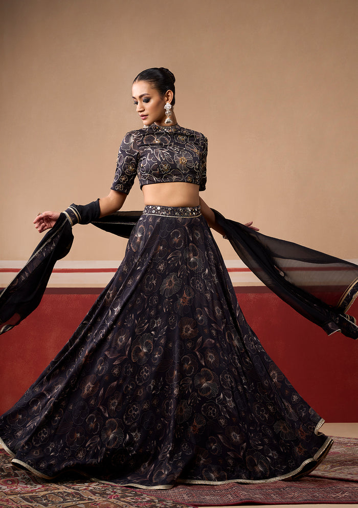 Phool Onyx Lehenga Set