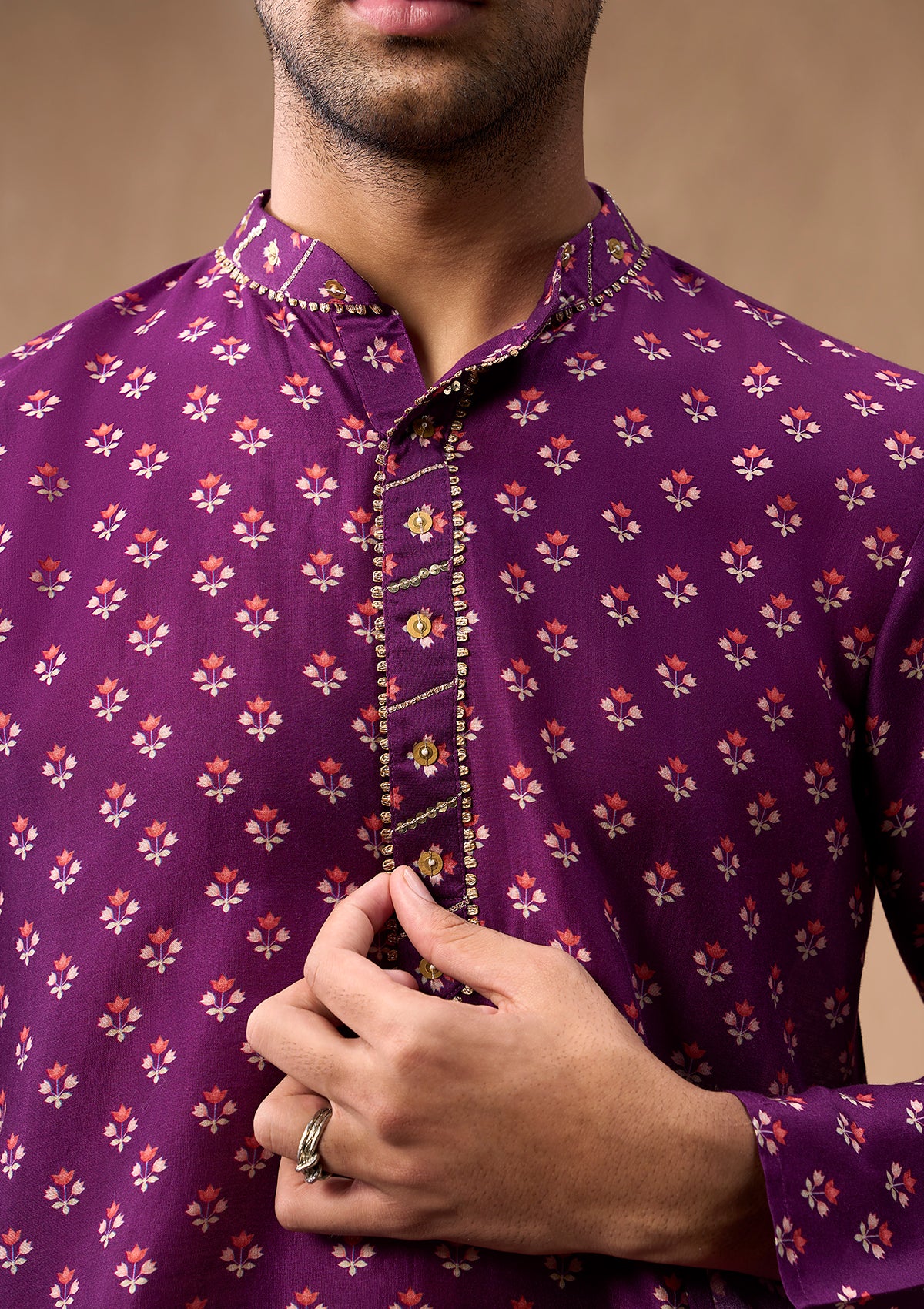 Ira Plum Kurta Set