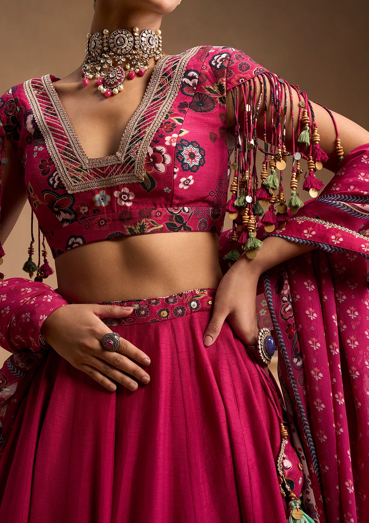 Guldasta Cerise Lehenga Set