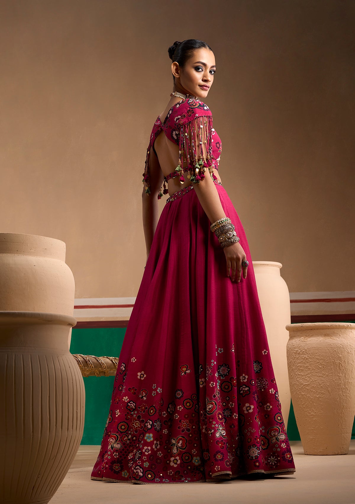 Guldasta Cerise Lehenga Set