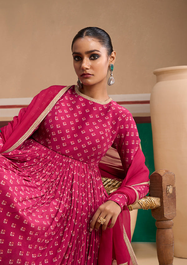 Ira Cerise Anarkali Set