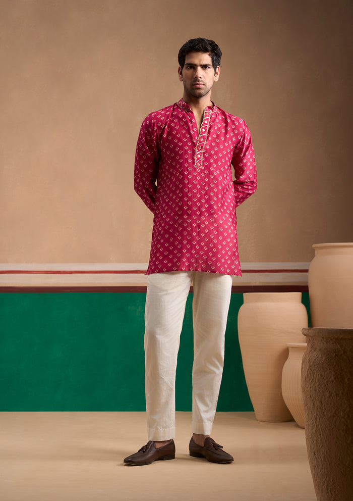 Ira Cerise Kurta Set