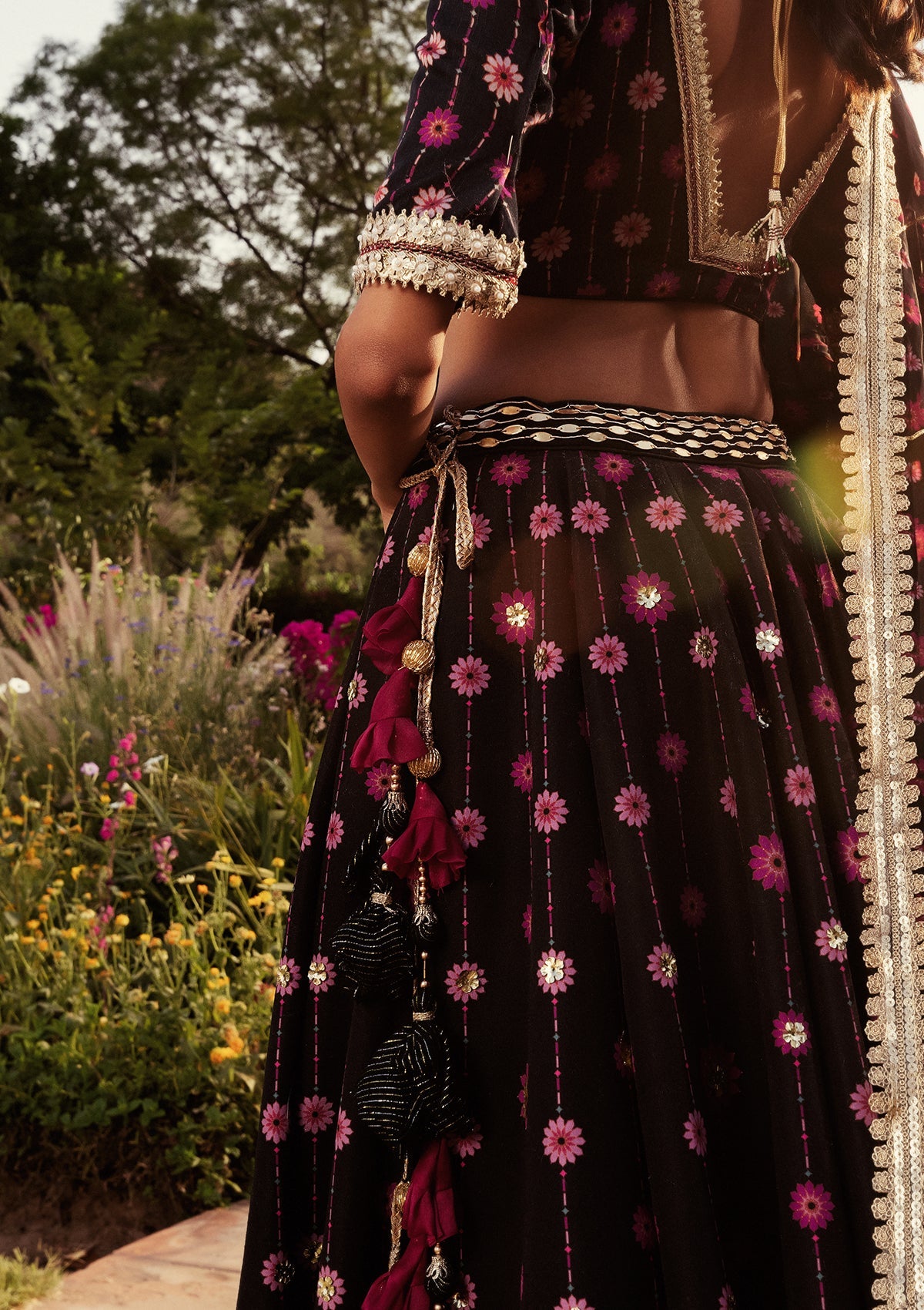 Nazreen Black Lehenga Set