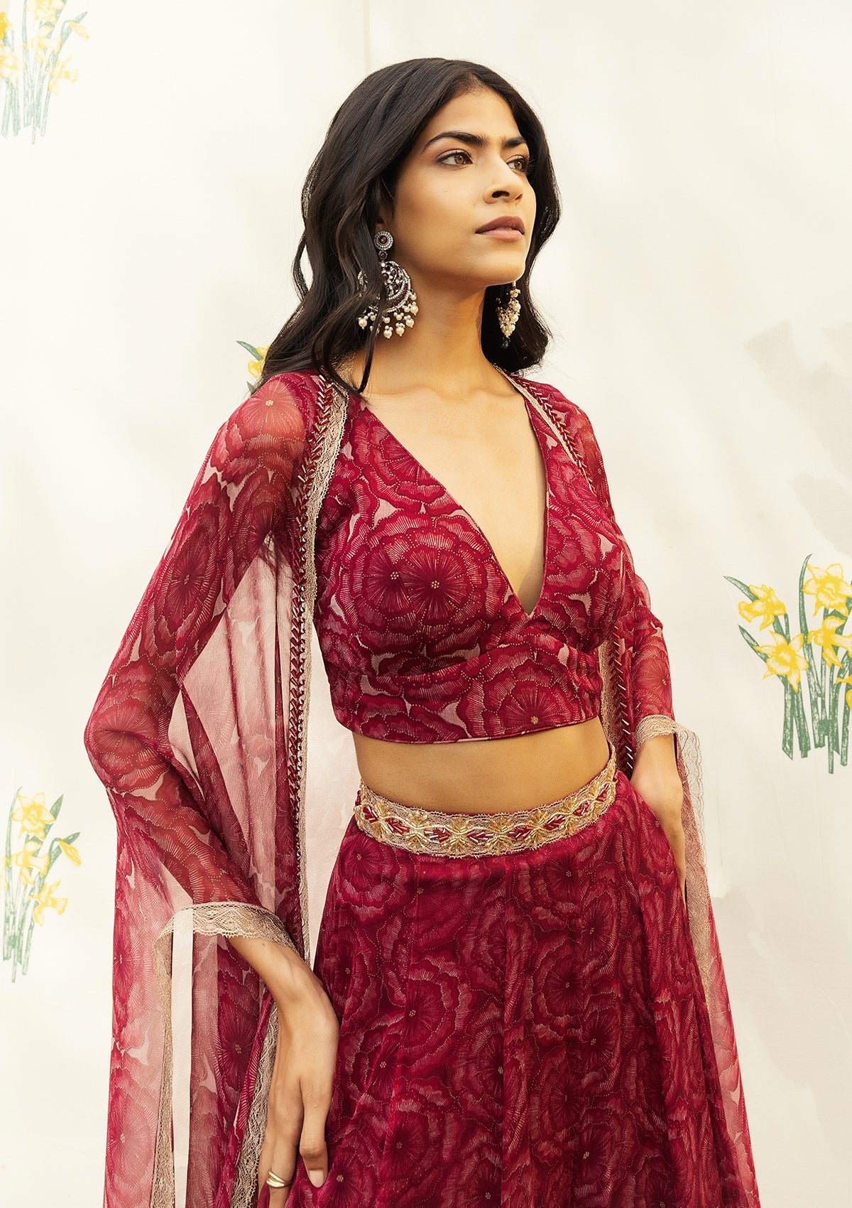 Bahaar Ruby Trio Set