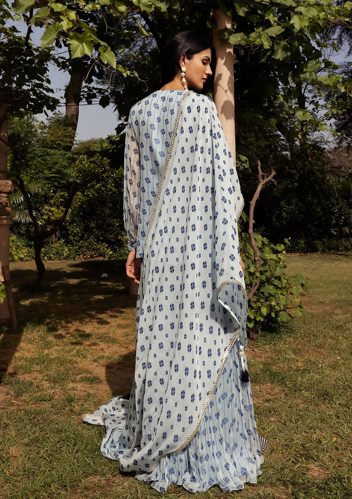 Nazreen Sky Sharara Set