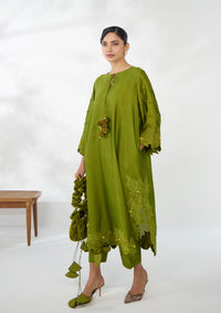 Sage Florale Kaftan Set