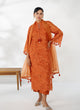Saffron Applique Embroidered Kurta Set