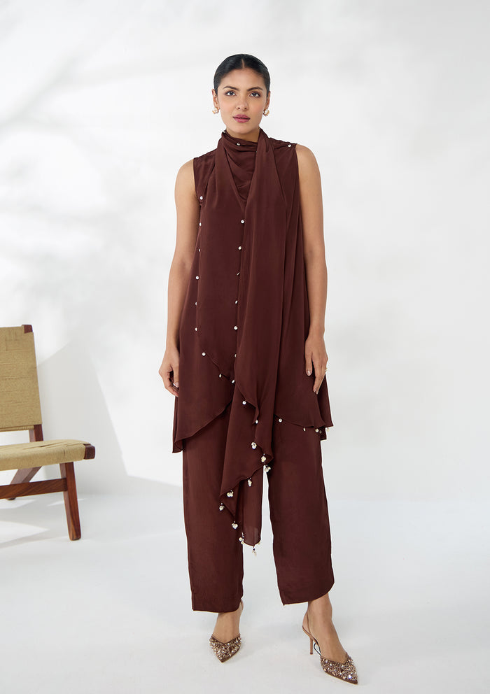 Mocha Drape Co-ord Set