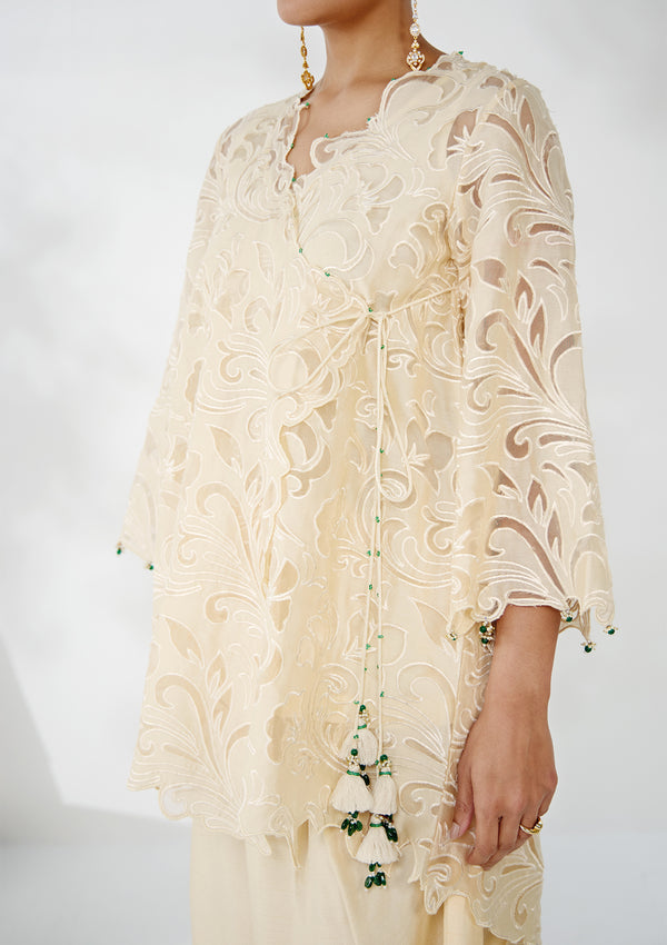 Ivory Flora Cutwork Kurta Set