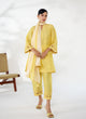 Butter Yellow Tropical Kurta Set