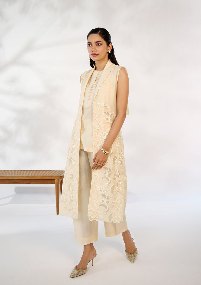 Ivory Sorbet Trench Trio Set