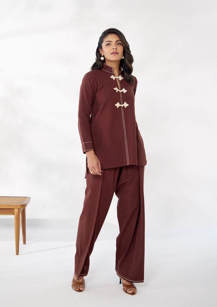 Mocha Mandarin Knotted Set