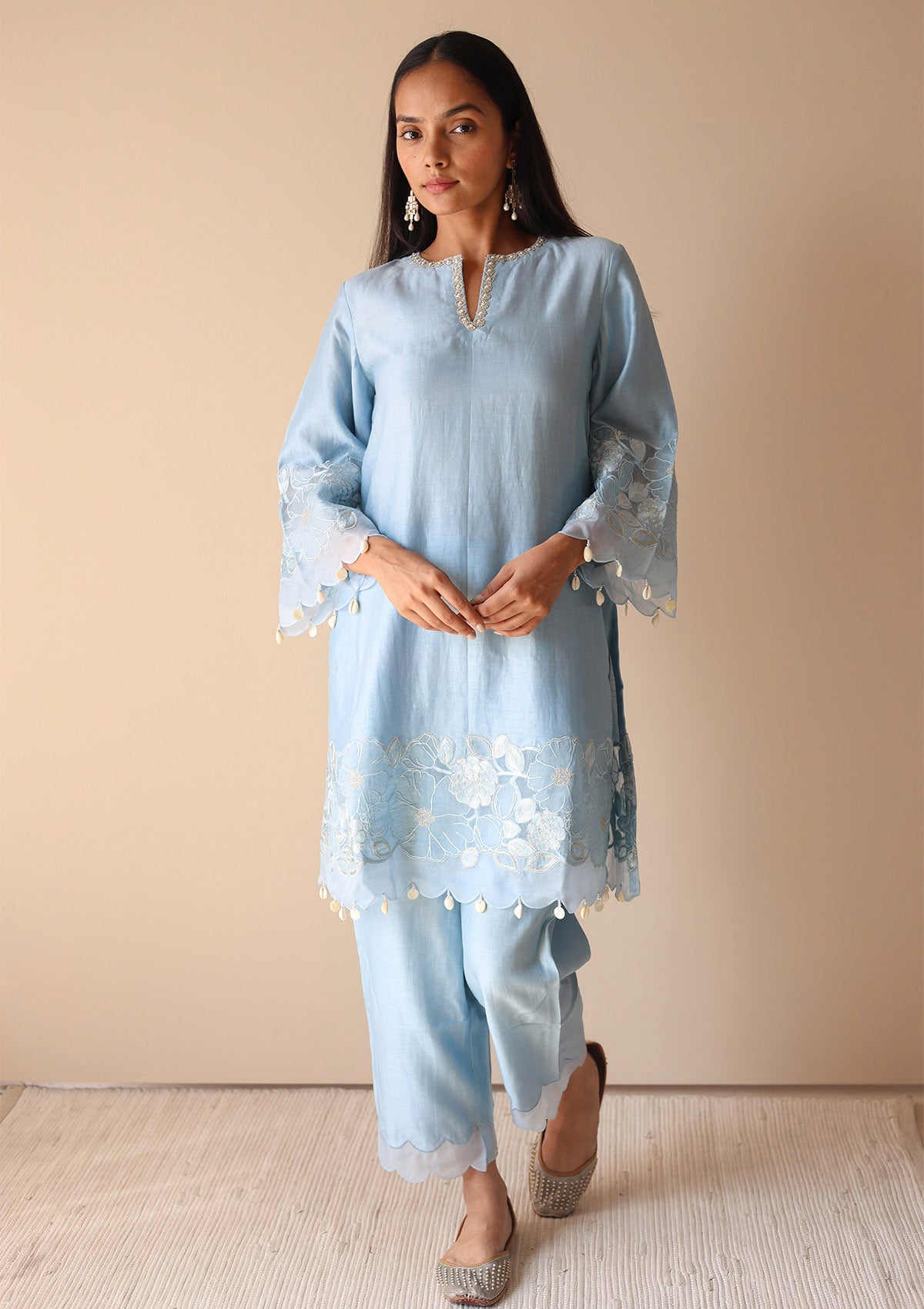 Ice Applique Kurta Set