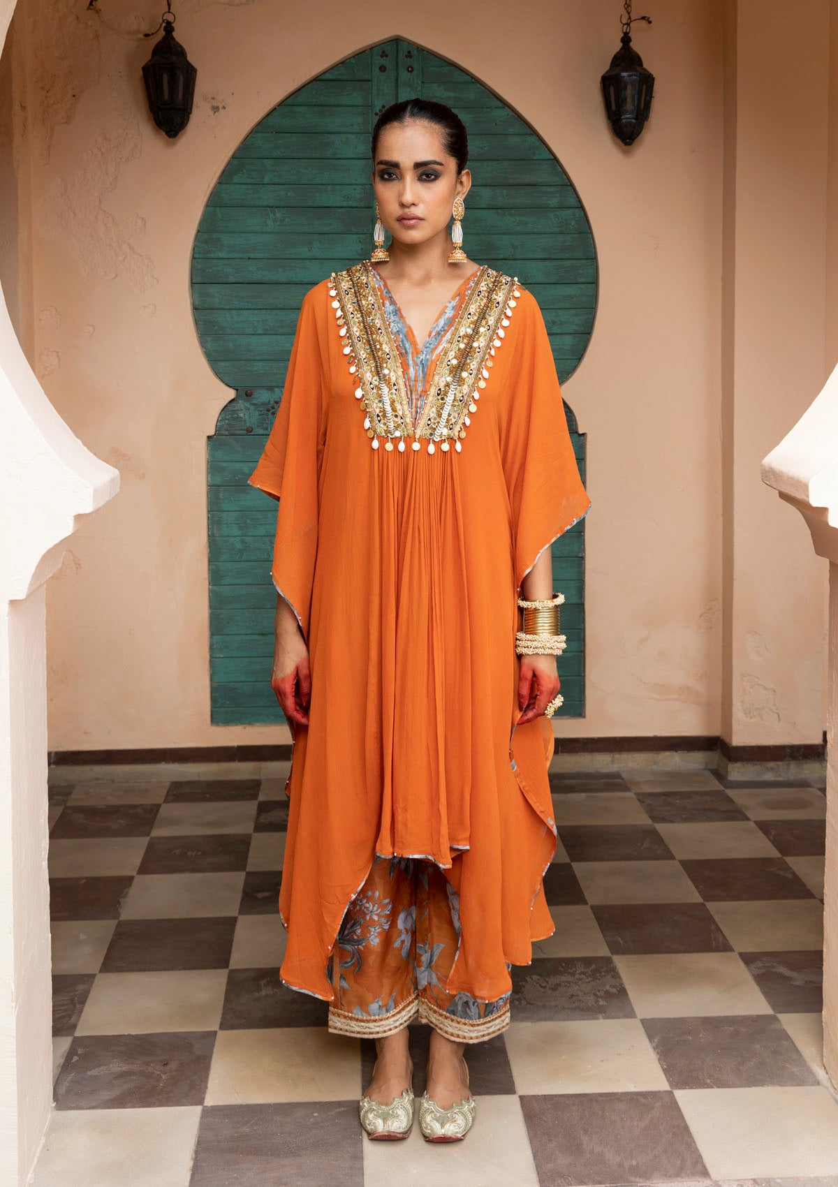Saffron & Chiku Color Dupion Silk Bandhani Dress at Rs 3330/piece |  Kadiawad | Jamnagar | ID: 2852682538030