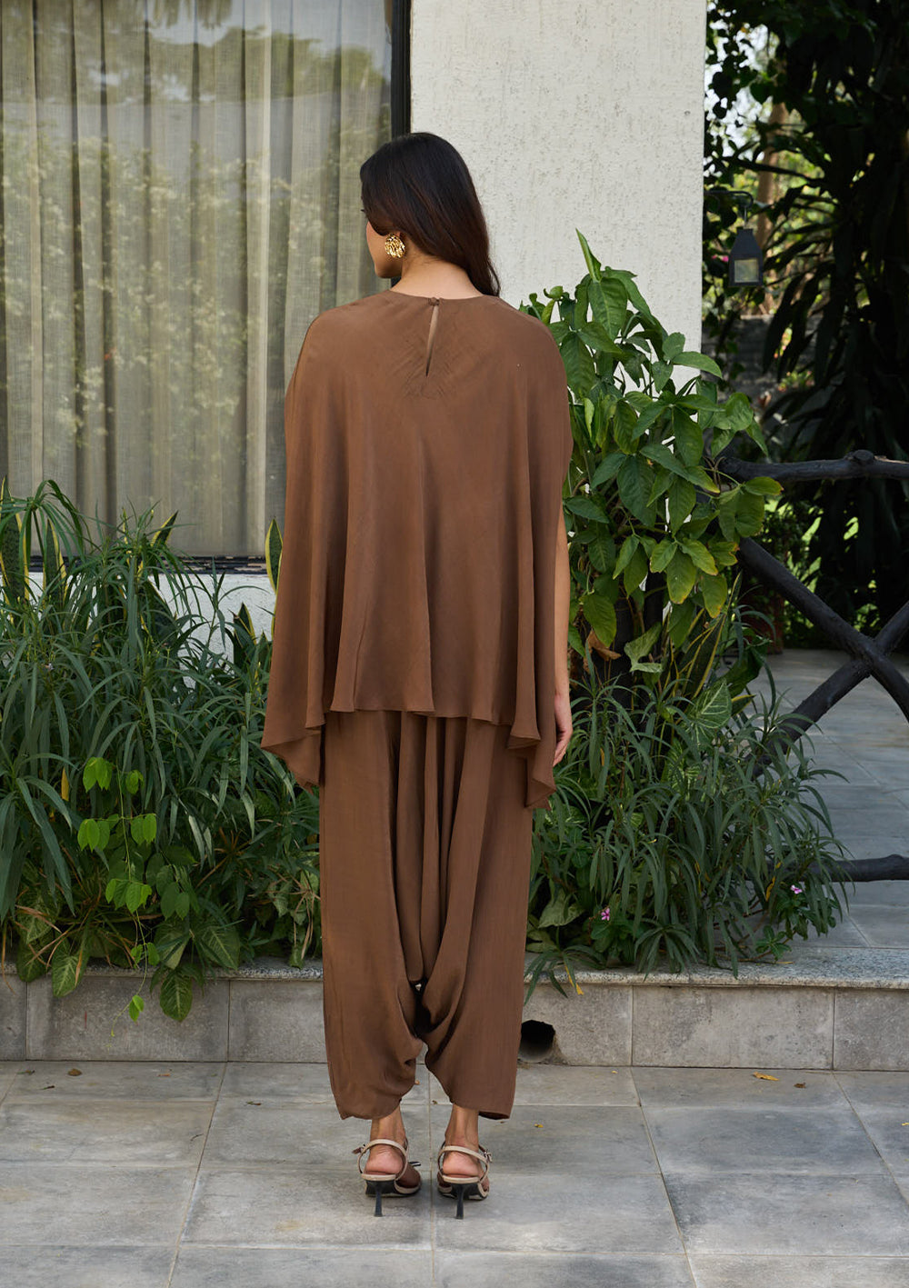 Mocha Draped Co-ord Set