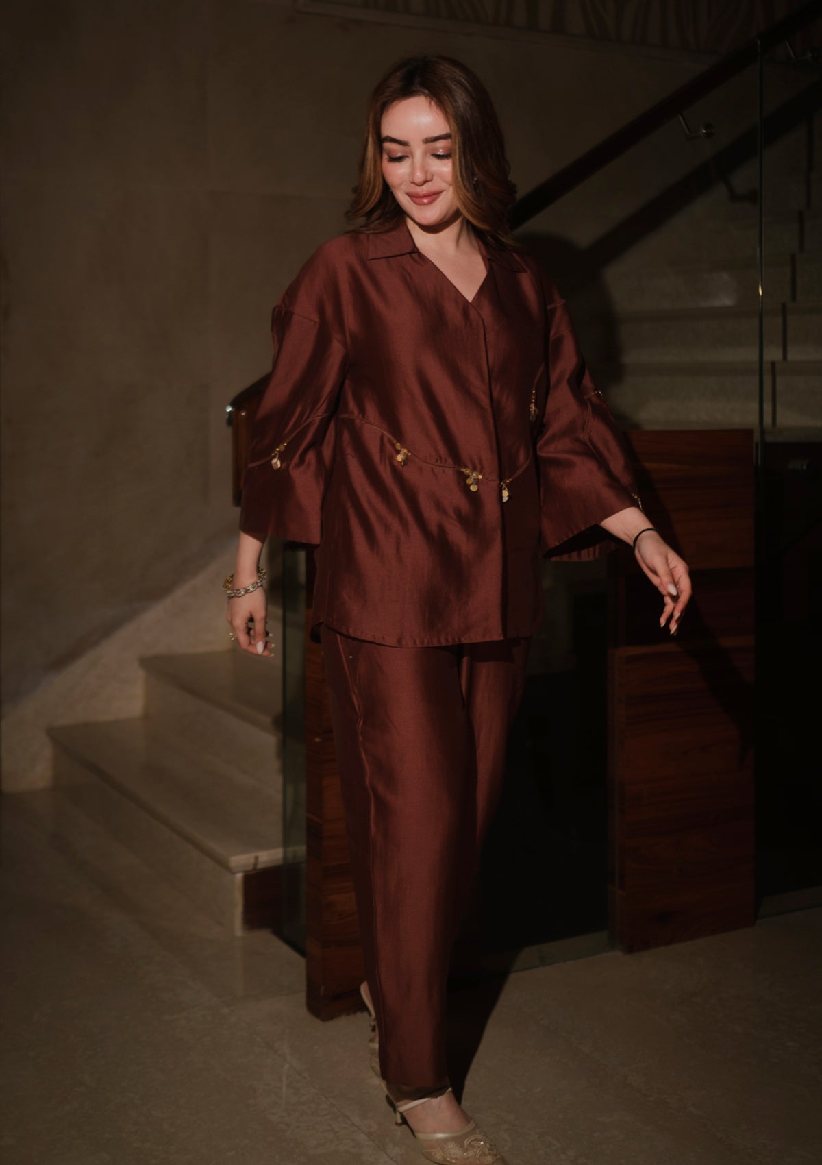 Mocha Santorini Co-ord Set