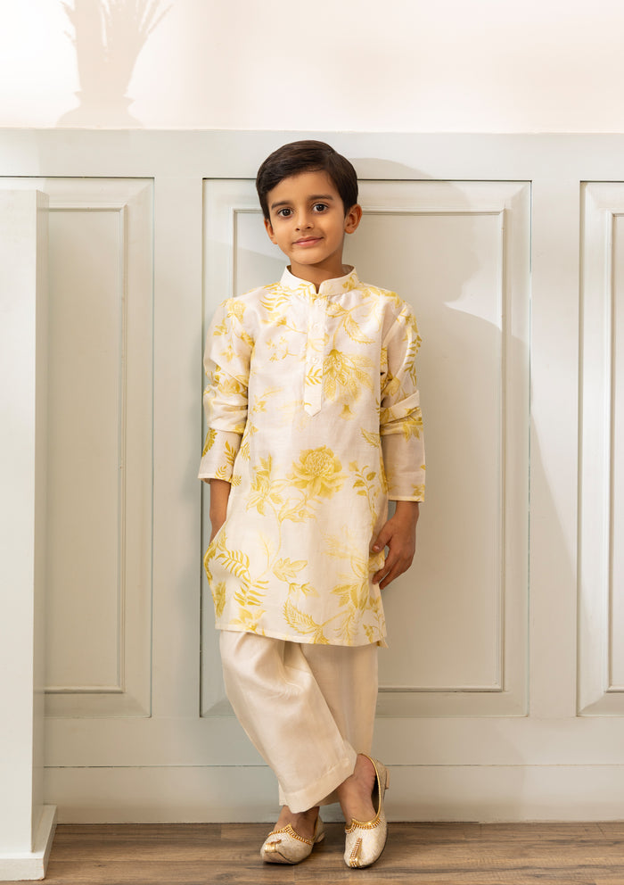 Kids Citrus Kurta Set