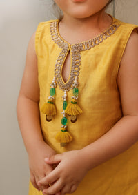 Kids Yellow Farshi Kurta Set