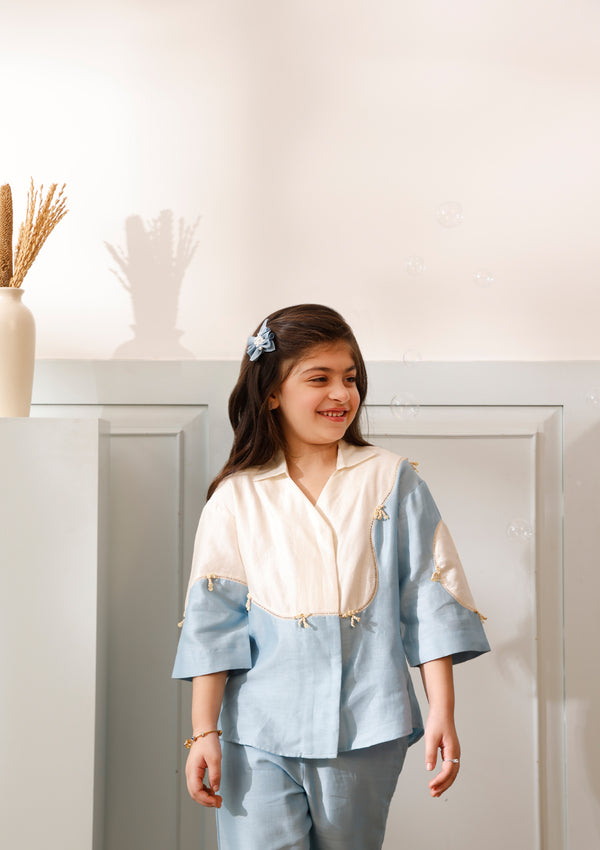 Kids Ice Blue Santorini Co-ord Set