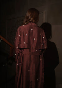 Mocha Stardust Trench Trio Set