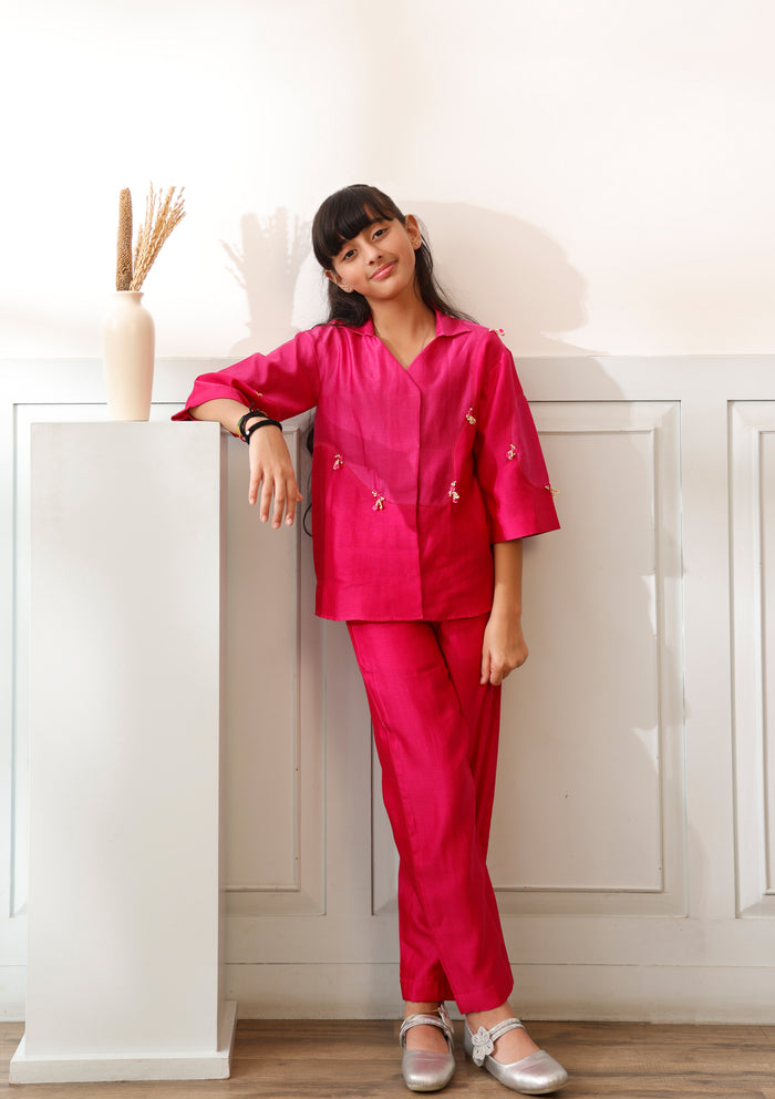 Kids Fuchsia Santorini Co-ord Set