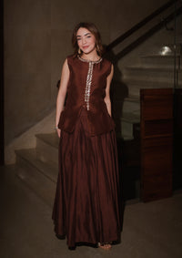 Mocha Cosmo Waistcoat Set