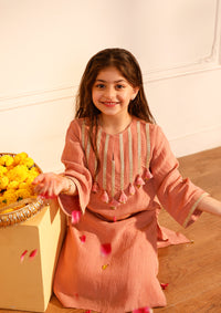Kids Blush Pheran Kurta Set
