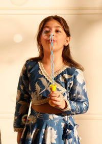 Kids Iris Angrakha Lehenga Set