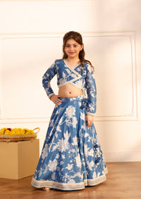 Kids Iris Angrakha Lehenga Set