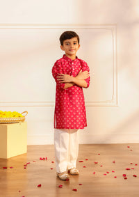 Kids Ira Cerise Kurta Set