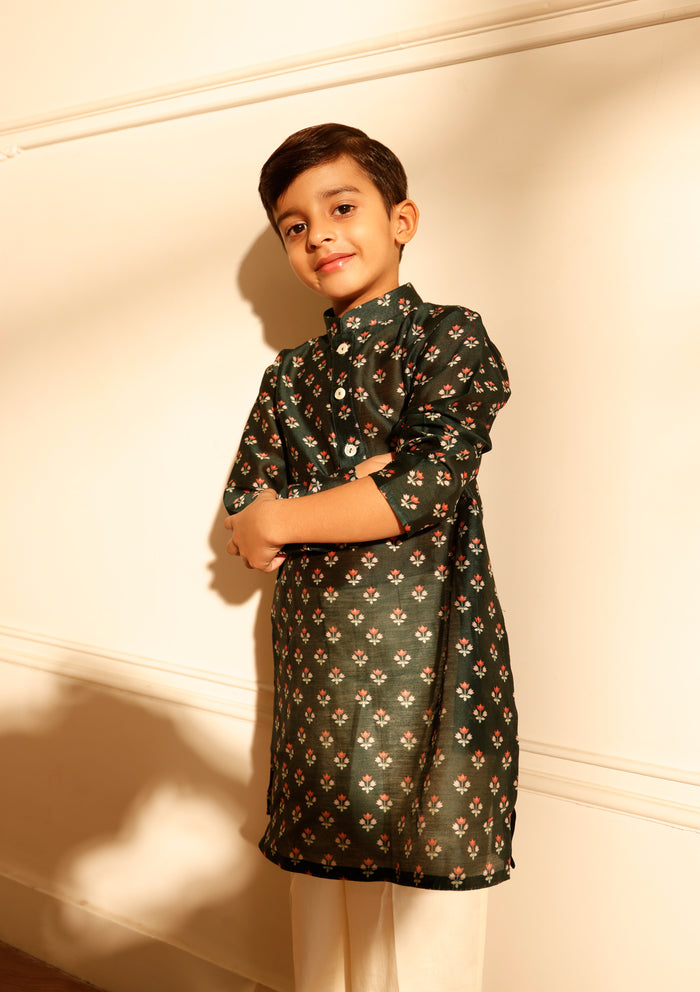Kids Ira Emerald Kurta Set