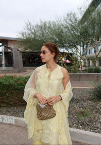 Butter Yellow Mughal Farshi Salwar Set