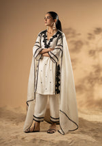 Ivory Lace Applique Kurta Set