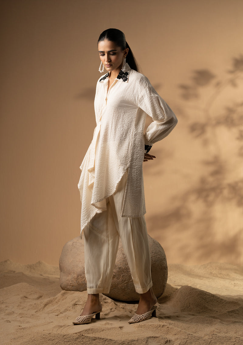 Ivory Drawstring Co-ord Set