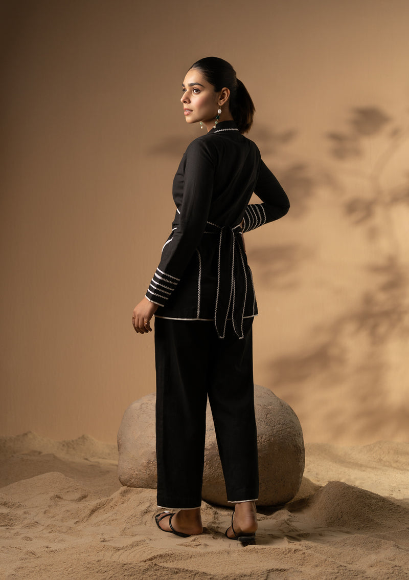 Coal Wave Blazer Set