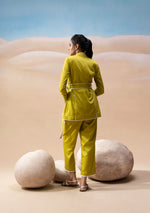 Lime Wave Blazer Set