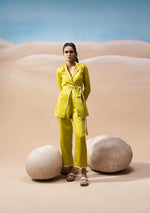 Lime Wave Blazer Set