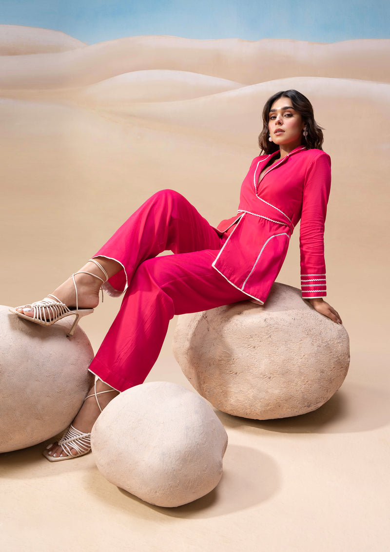 Peony Wave Blazer Set