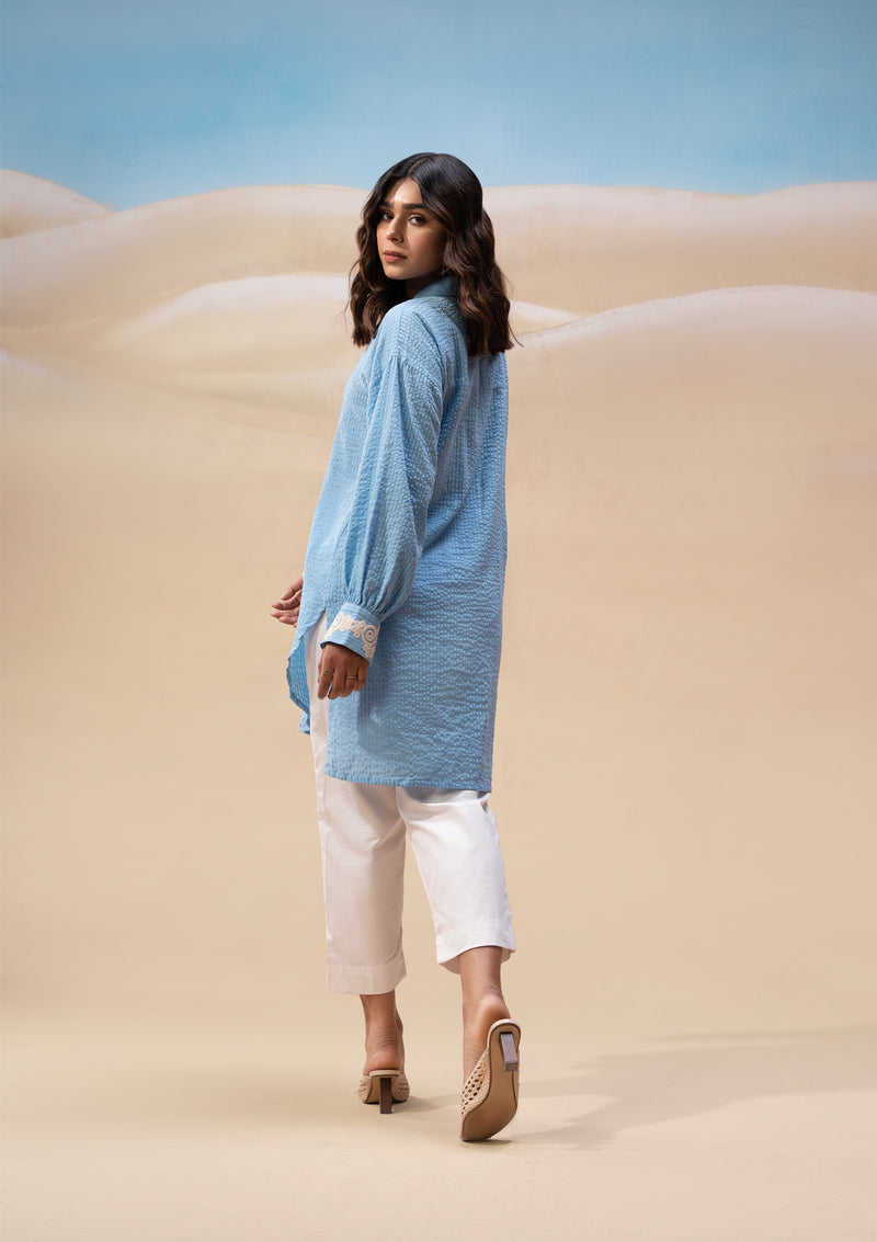 Powder Blue Drawstring Co-ord Set