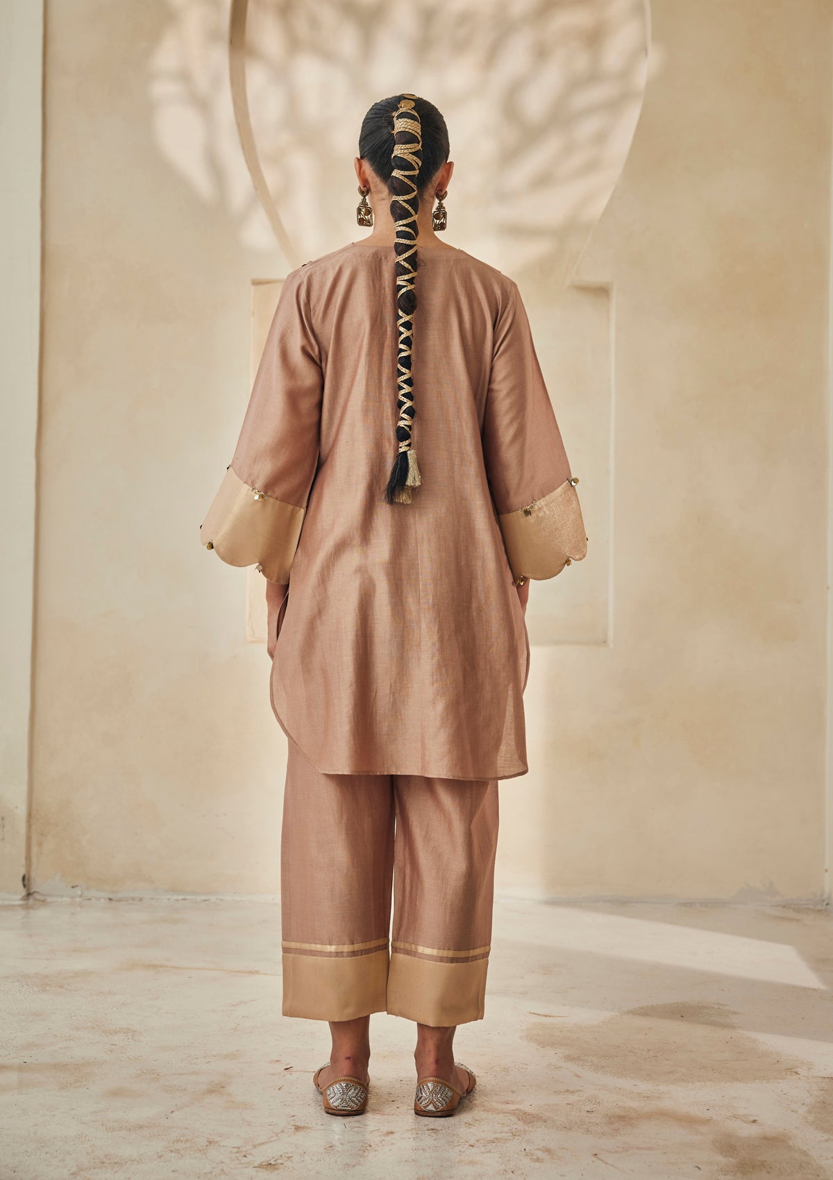 Sand Benaras Kurta Set