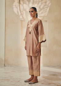 Sand Benaras Kurta Set