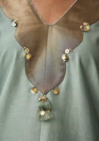 Powder Blue Benaras Kurta Set