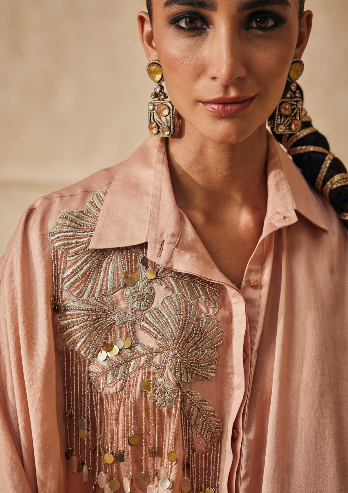 Peach Goa Kaftan Set