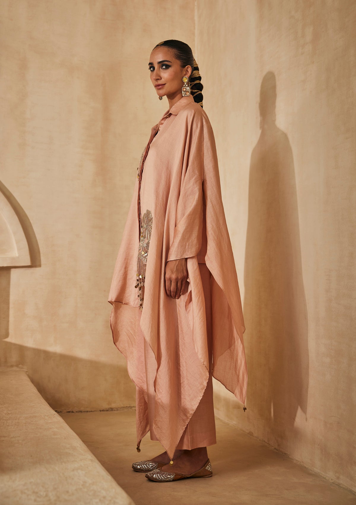 Peach Goa Kaftan Set