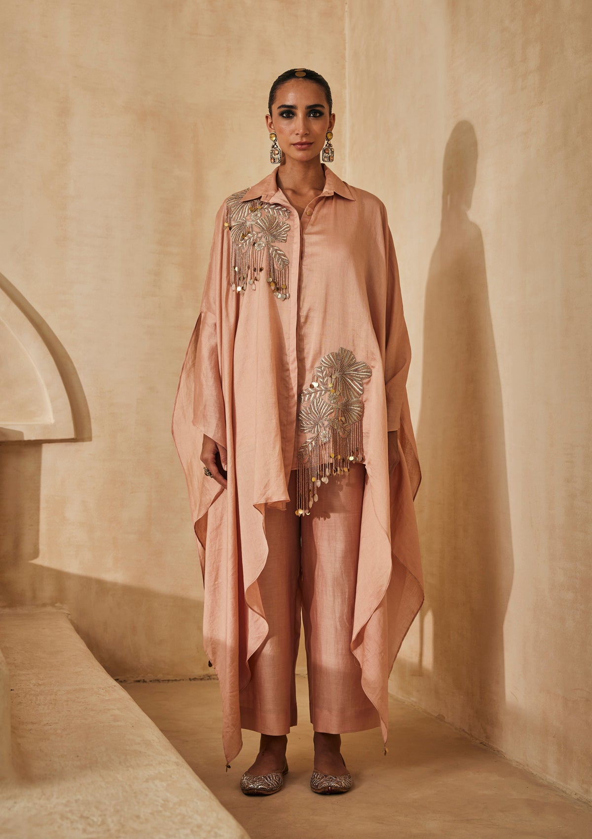 Peach Goa Kaftan Set