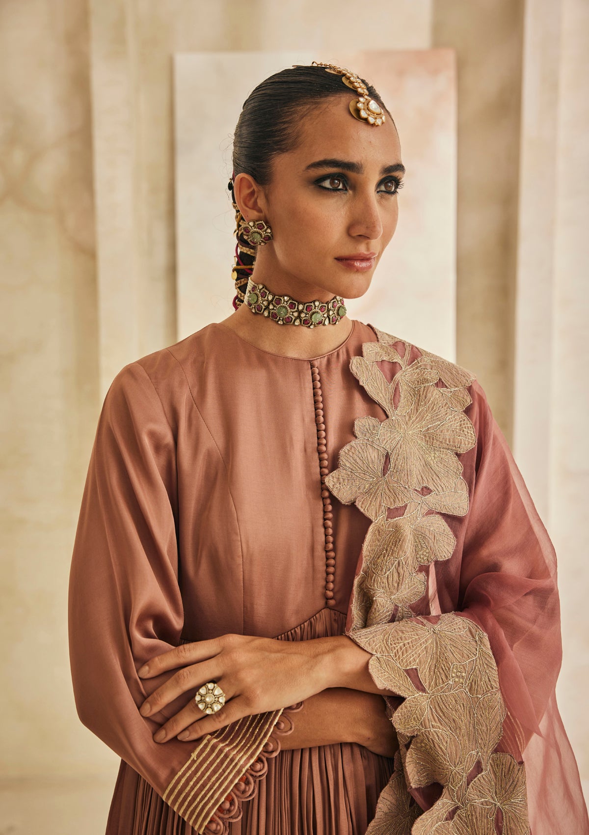 Rose Dilli Anarkali Set