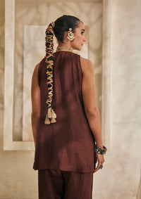 Mocha Lucknow Farshi Salwar Set