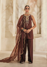 Mocha Lucknow Farshi Salwar Set